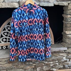 Lands End men’s long sleeve button down shirt size M NWT